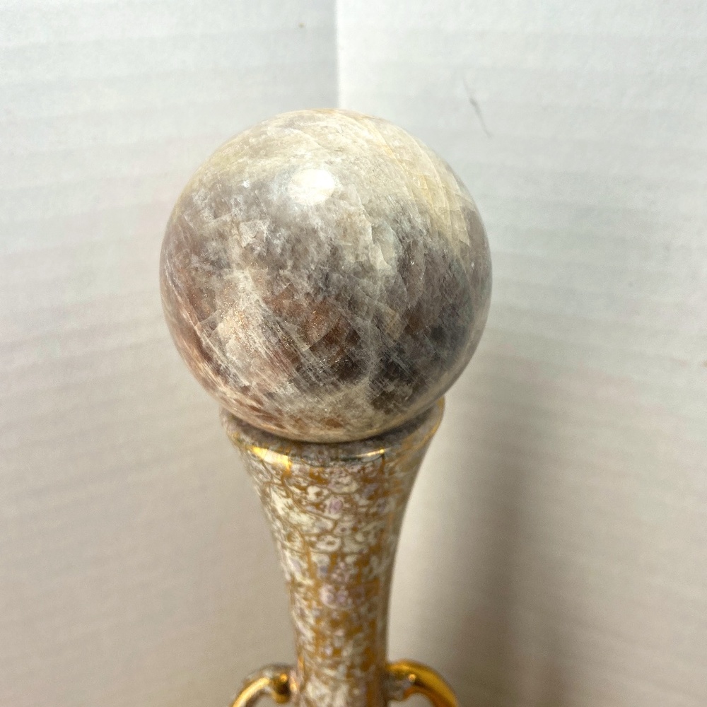 Moonstone sunstone Sphere  256 grams & 57.09 mm